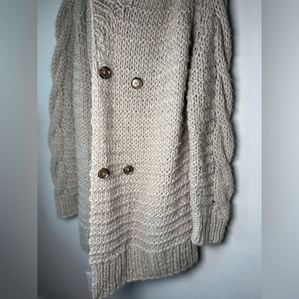ULLA JOHNSON Alpaca Cardigan Sand
Knit Sweater Size L Aiko - Picture 8 of 15